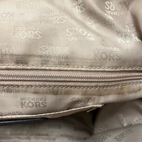 Michael Kors Blue and Gold Structured Tote - Picture 13 of 14